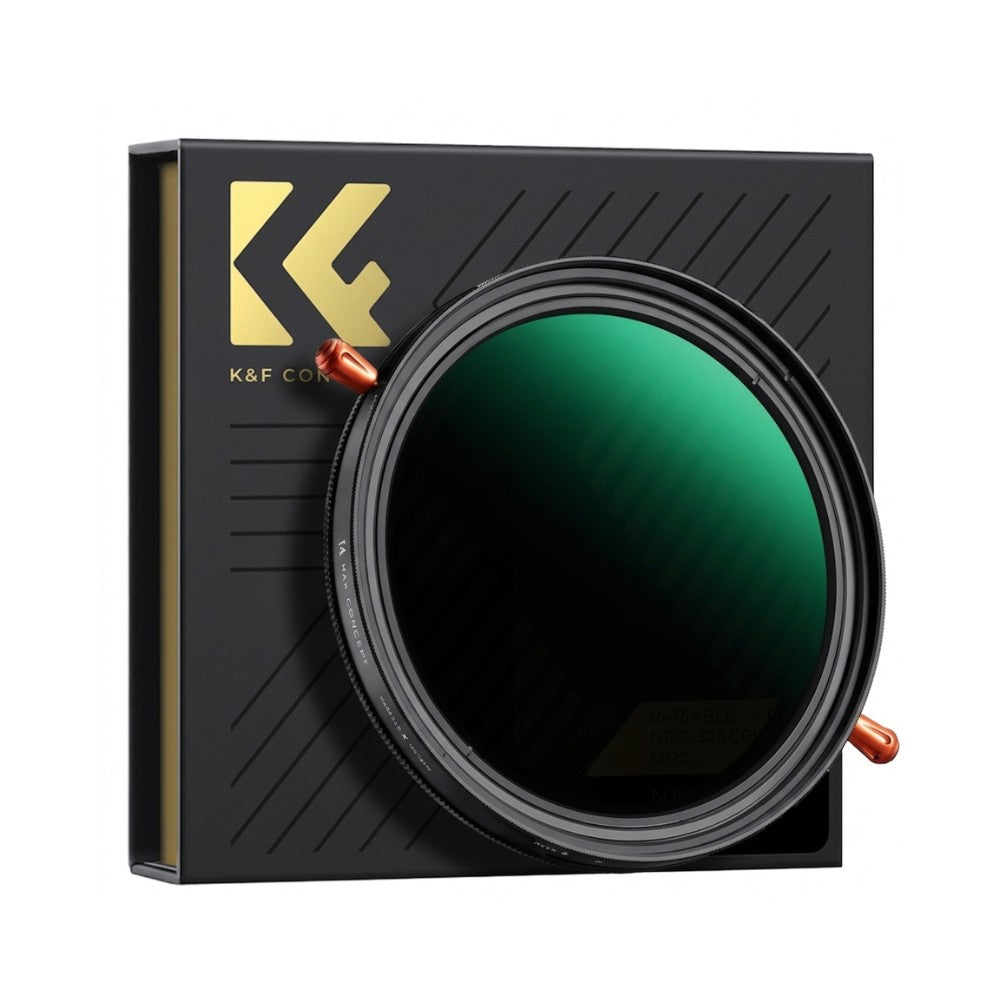 K&F Concept Nano X Series ND2-ND32 Variable Neutral Density + Polarizing (VND + CPL)
