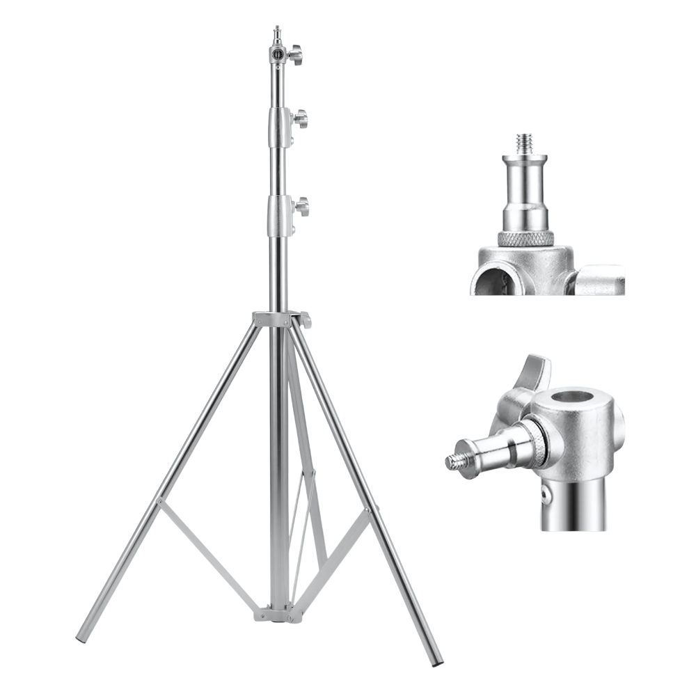 Pxel 9ft Heavy Duty Spring / Air Cushioned Studio Light Stand for Flash, Video Light, Softbox, and Reflector | LS280A | LS280S | LS280 STAINLESS