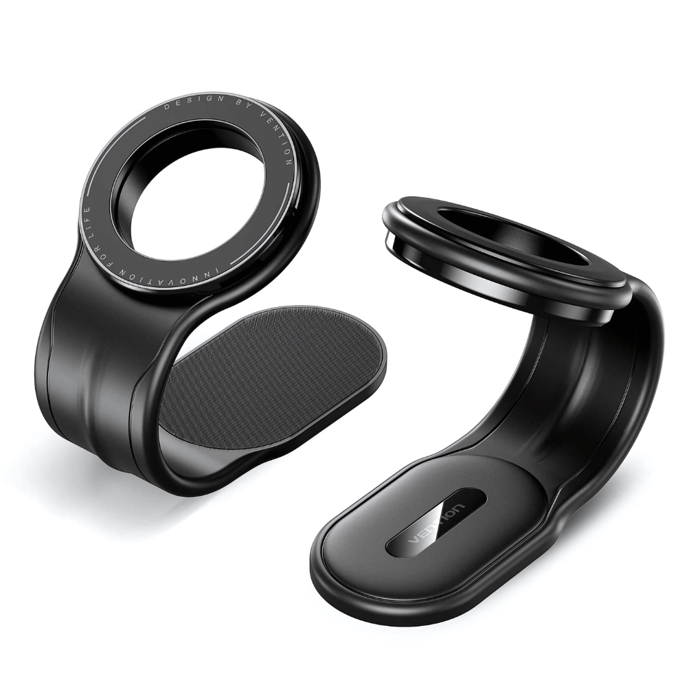 Vention Magnetic Car Mobile Phone Mount with 3M Adhesive + Velcro, Holds up to 2kg Max Load Capacity, Slim Design, Dashboard / Console / Windshield Mount - Applicable to All Car Models for Magsafe iPhone, Smartphone and Other Devices