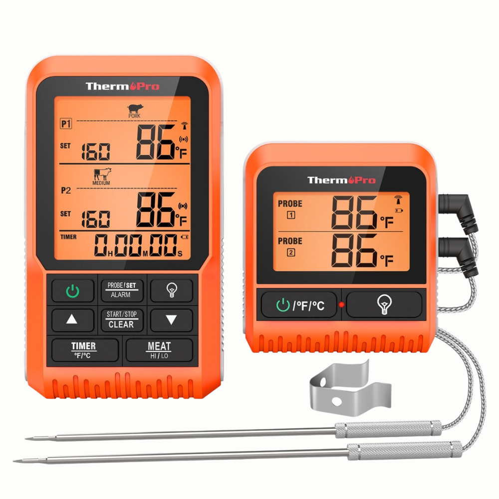 ThermoPro Wireless Meat Thermometer Up to 1000ft Range, 4 Probes, Digital Grill & Smoker Thermometer for BBQ, Grilling, Smoking, NSF Certified | TP829 | TP826
