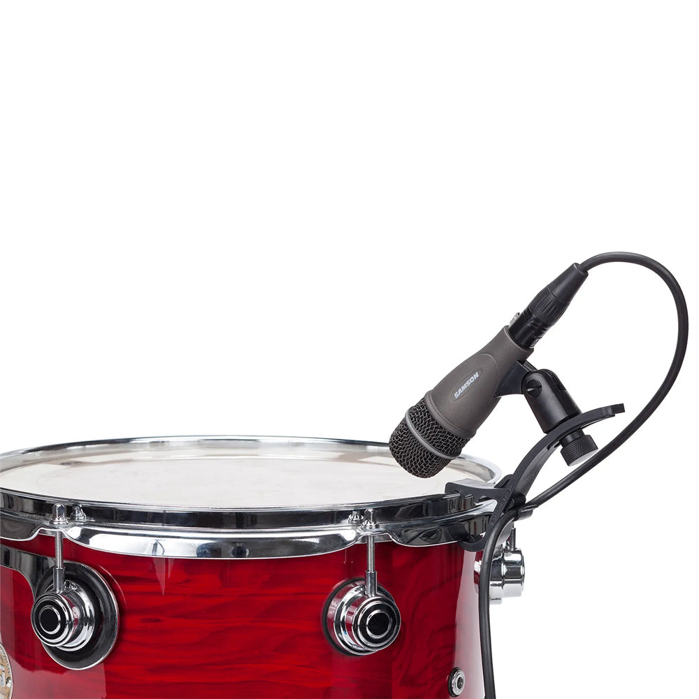 Samson DK70 7pcs / 5pcs Drum Mic Set 50~16000 Hz Super Cardioid Dynamic Microphone - Q71 Kick Mic, 4X Q72 Snare/Tom , and 2X C02 Pencil Condensers with Swivel-Style Mic Adapters, Tension-Mounted Rim Clips, and Hard-Shell Carry Case