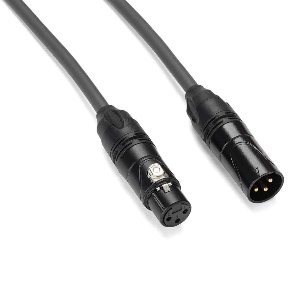 Samson TOURtek PRO 5 Meters 3 Pin XLR Male to Female Quad Core Premium Microphone Audio Cable with PVC Jacket, Gold Plated Neutrik Connectors and Copper Mesh Shielding | ESATPMQ15