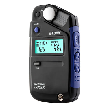 Sekonic L-308X Flashmate Light Meter with Video Cine/HD Cine Modes, Incident & Reflected Metering, LCD Backlight for Photographers, Videographers, Cinematographers Lighting Studio & Eqiupment