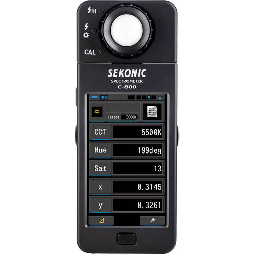 Sekonic C-800 Spectrometer Color Meter Calibrator with 1600-40,000K Color Temperature Range, SSI / CRI / TLCI / TM-30-15 Analyzer, 4.3" Touchscreen for Professional Photographers, Videographers, Cinematographers Lighting Studio & Eqiupment