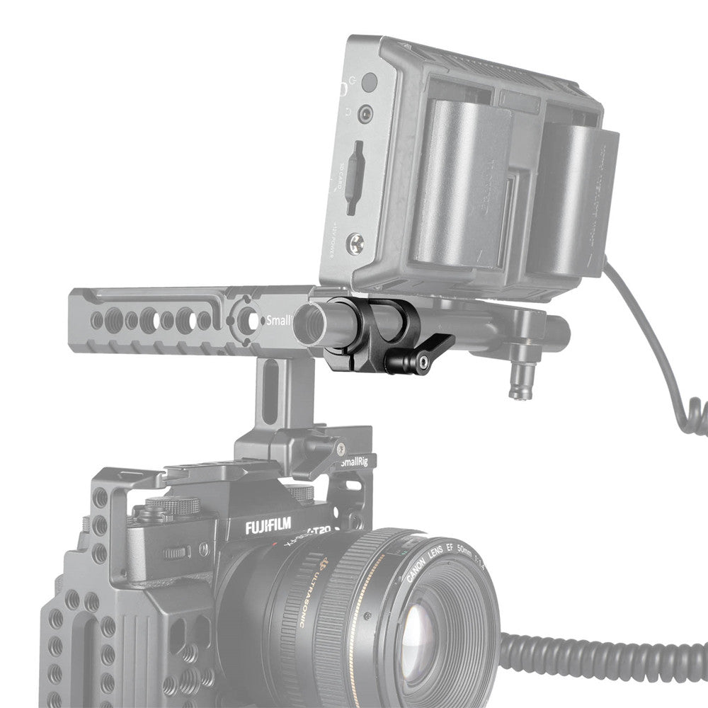 SmallRig LWS 15mm Single Rod Clamp with Counterbore Holes, Built-in 1/4"-20 Threaded Holes, Quick Lock with Thumbscrew for Top Handles and Camera Stabilizer 1995