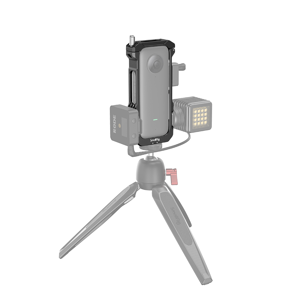 SmallRig Form-Fitting Aluminum Protective Utility Frame with Silicone Lens Cap, Knurled Locking Screw, Foldable & Detachable Mounting Fingers for Insta360 ONE X2 Cameras 2923