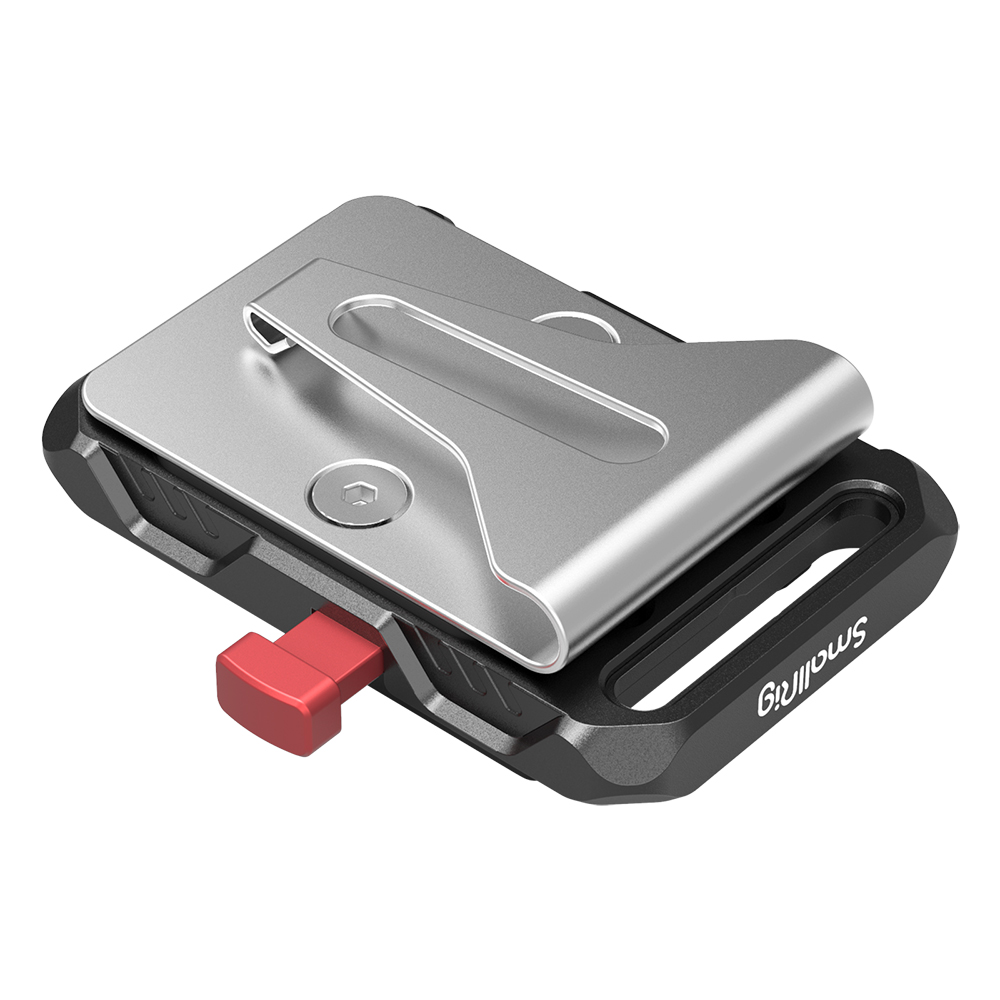 SmallRig Universal Mini V Mount Battery Plate with Belt Clip, Allen Wrench & 1/4-20" Screw with Anti-Off Design Button for Camera V Mount Batteries 2990