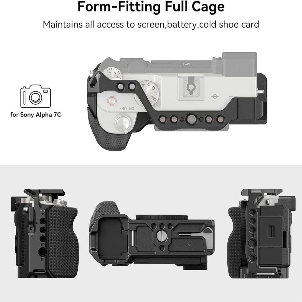 SmallRig 3212 Durable Camera Cage with Anti Twist Side Lock Feature Suitable for Sony A7C Camera