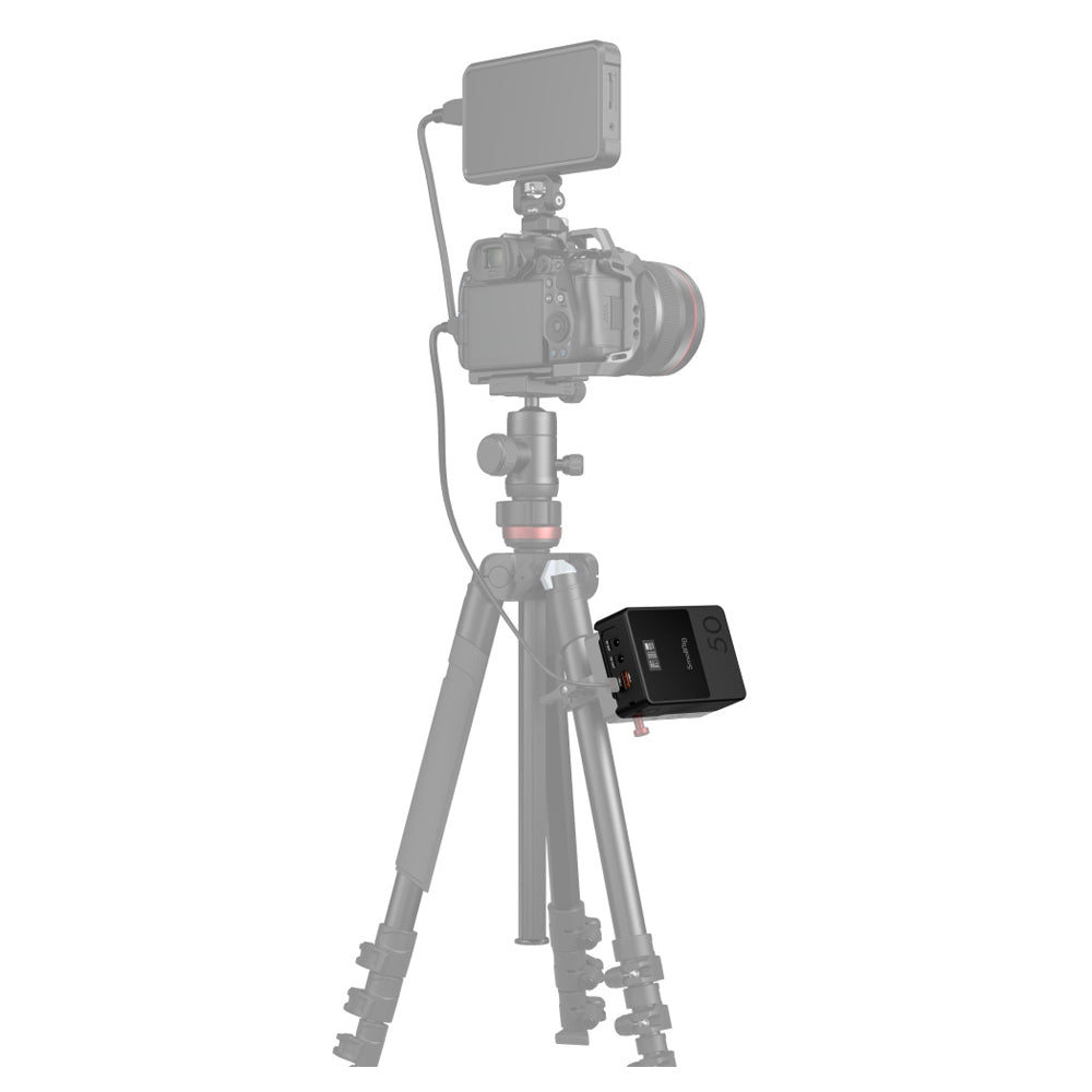 SmallRig VB50 Mini V Mount Battery (50Wh) with Safe & Fast Bi-Directional Charging, Multiple Interfaces & OLED Display for Cameras, Camcorders, Drones, Gimbals, Phones, Tablets, Laptops, Video Lights & Field Monitors | 3579 Black