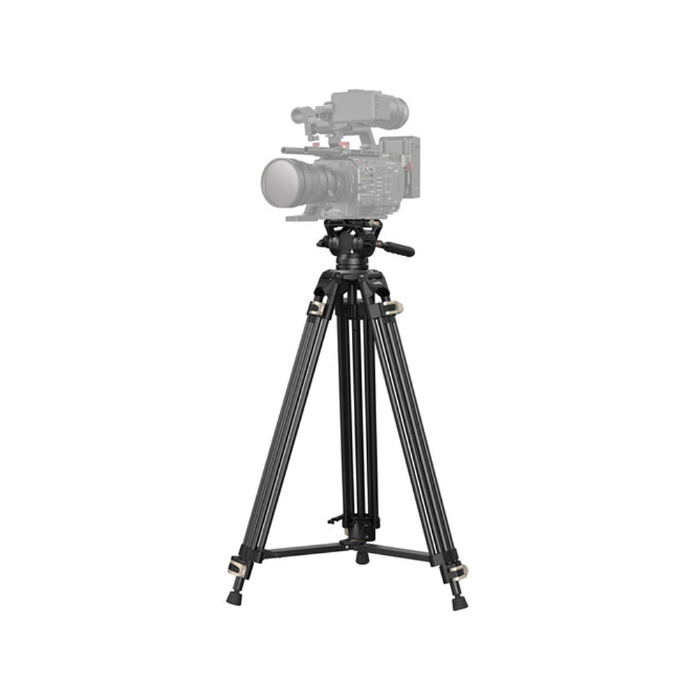 SmallRig AD-01 Heavy Duty Fluid Tripod with 8Kg Load Capacity and 360 Degree Rotatable Head with Built-in Spanner for Indoor/Outdoor Photography