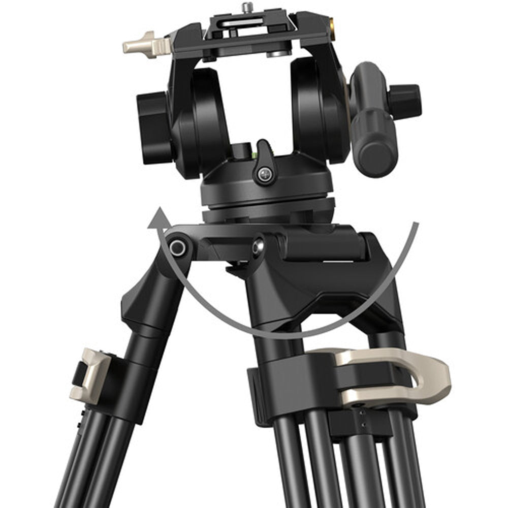 SmallRig AD-01 Heavy Duty Fluid Tripod with 8Kg Load Capacity and 360 Degree Rotatable Head with Built-in Spanner for Indoor/Outdoor Photography