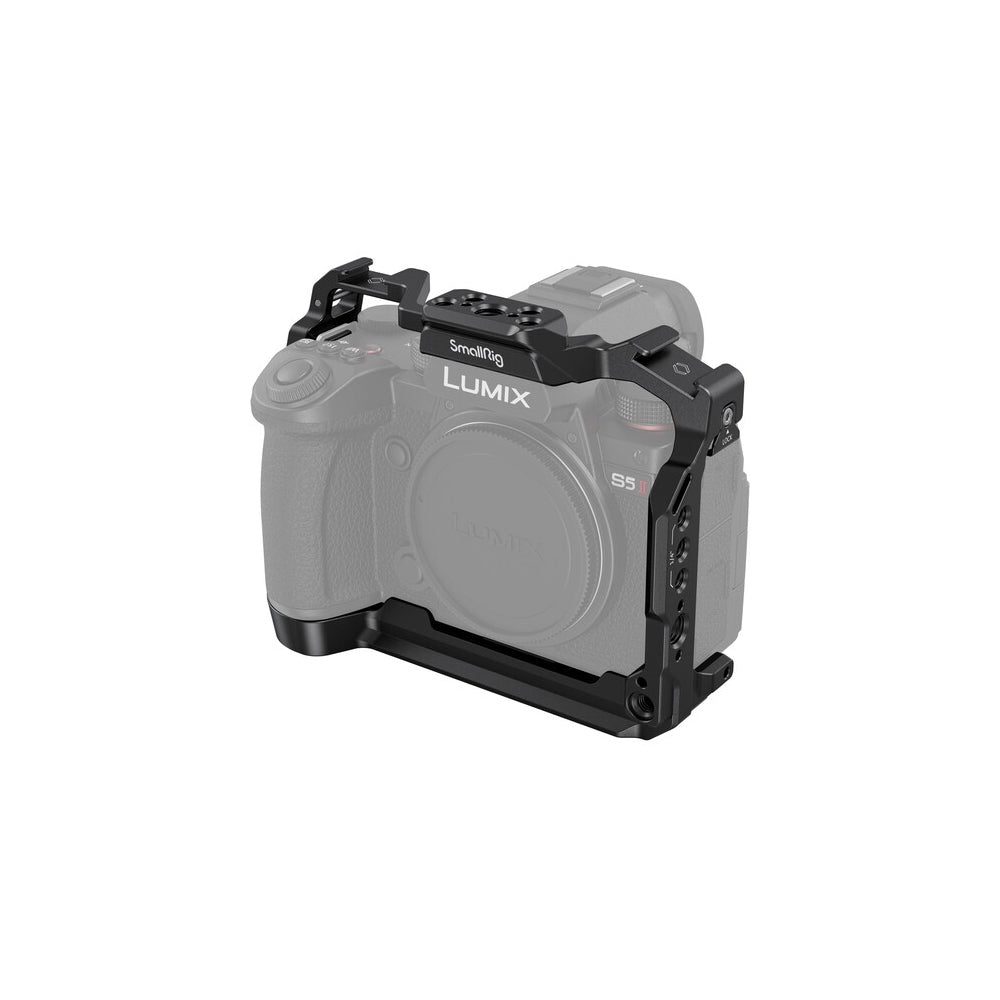 SmallRig Formfitting Camera Cage with Arca-Type QR Quick Release Base, Anti-Twist Locks 1/4"-20 & 3/8"-16 Accessory Threads, NATO Rails and Shoe Mounts for Select Panasonic Lumix Mirrorless Camera 4022