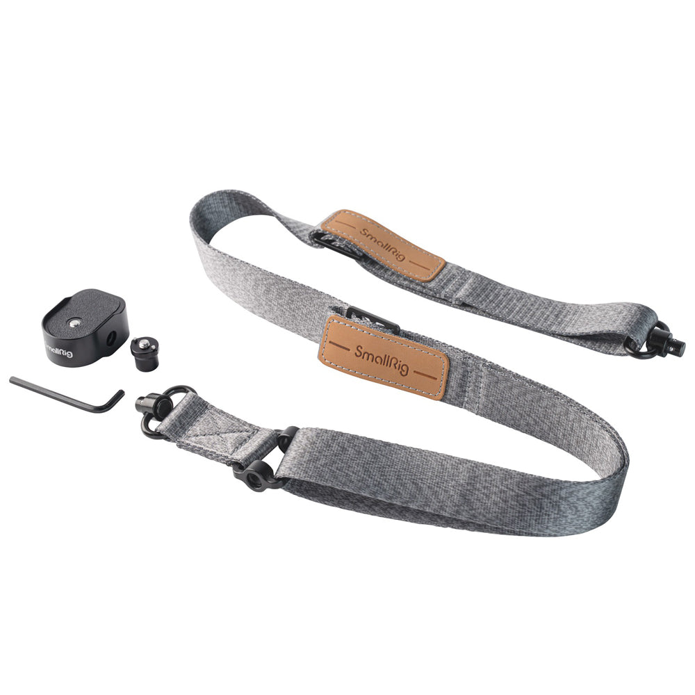 SmallRig Sling Handle with Weight-Reducing Shoulder Cross-Body Sling Strap for DJI RS 3 / RS 3 Pro / RS 2 Gimbal Stabilizer with Up to 30kg Payload Capacity, NATO Rail, 1/4"-20 Screw Mount, 3/8"-16 ARRI-Style Locating Threads