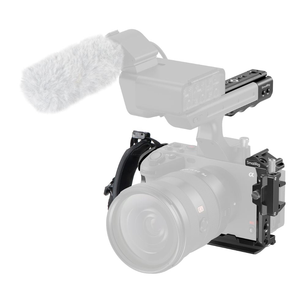 SmallRig Full Camera Cage for Sony FX30 / FX3 with XLR Extension Handle, Detachable TO Rail, HDMI Cable Clamp, Arca-Type Quick Release Base Plate, Cold Shoe Mount, ARRI, 1/4"-20 and 3/8"-16 Holes for Attachments and Accessories