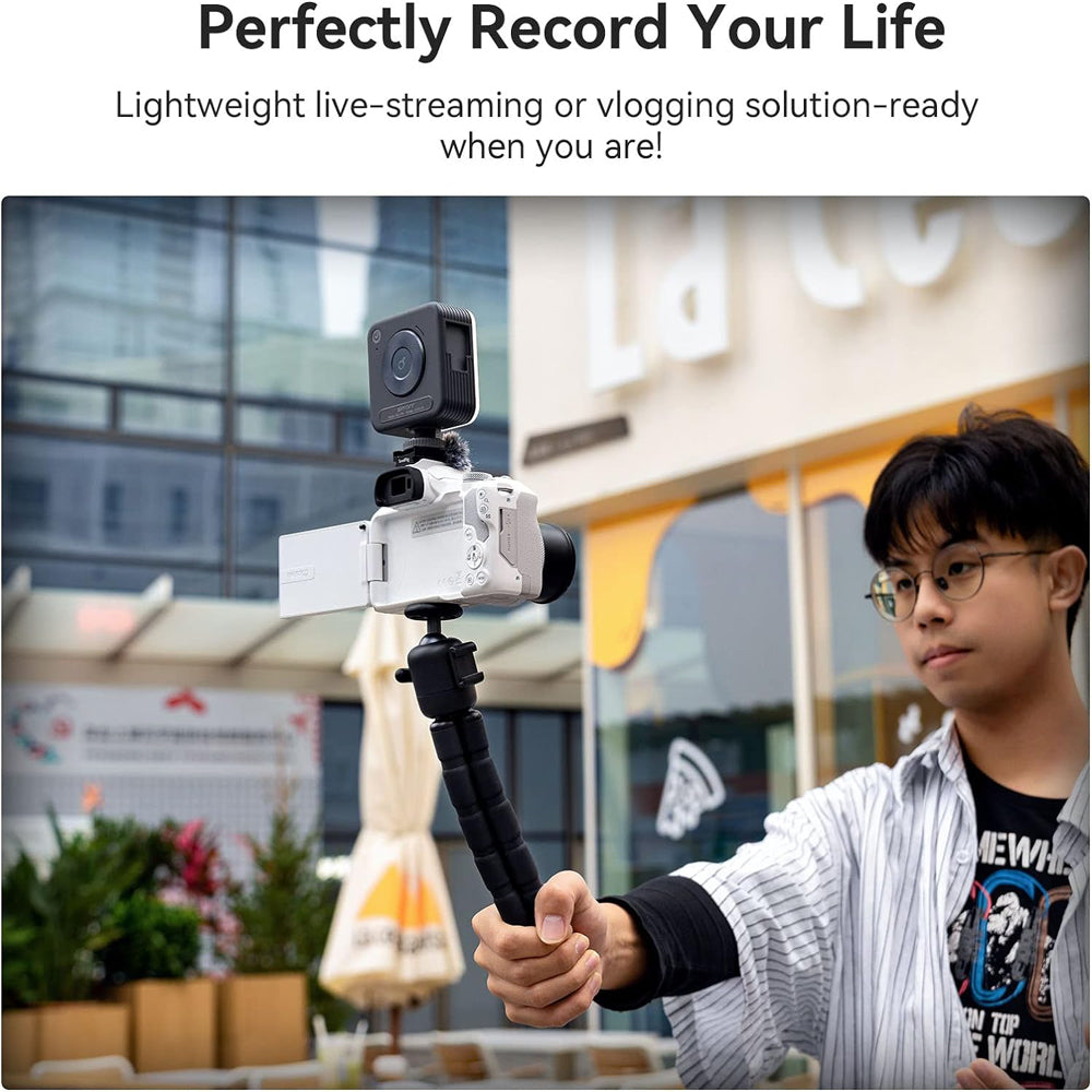 SmallRig VT-09 Flexible Tripod Vlogging Kit for Canon EOS R5 Full-Frame Mirrorless Camera with Panoramic Ball Head, Bi-Color LED Video Light, Furry Microphone Windscreen, 1/4"-20 Screw, 1/4"-20 Thread, Cold Shoe, USB-C Cable | 4213