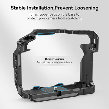 SmallRig Aluminum Formfitting Full Camera Cage for Canon EOS R50 with Arca-Swiss Type Quick Release Plate, 1/4"-20 Threaded Holes, ARRI 3/8" -16 Locating Holes, Cold Shoe Mount, NATO Rail, Strap Hole, and QD Socket Support | 4214