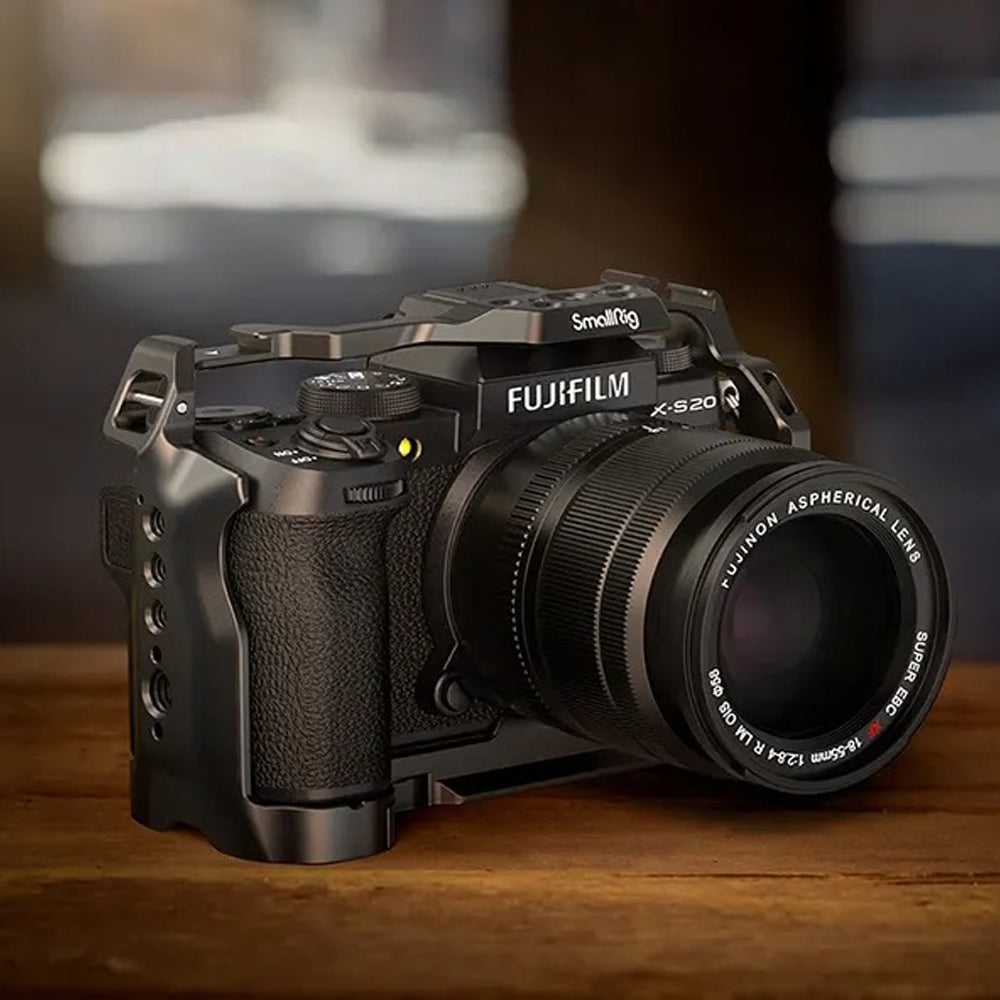 SmallRig Full Camera Cage Kit for Fujifilm X-S20 Mirrorless Camera with Arca-Type Baseplate, 1/4"-20 and 3/8" Threads, QD and Cold Shoe Mounts, Strap Slots with Screw and Side Locks | 4230