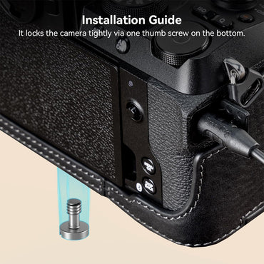 SmallRig Leather Case for Fujifilm X-S20 with 1/4"-20 Threads, Tripod Attachment, Open / Close Design for Battery Compartment | 4232