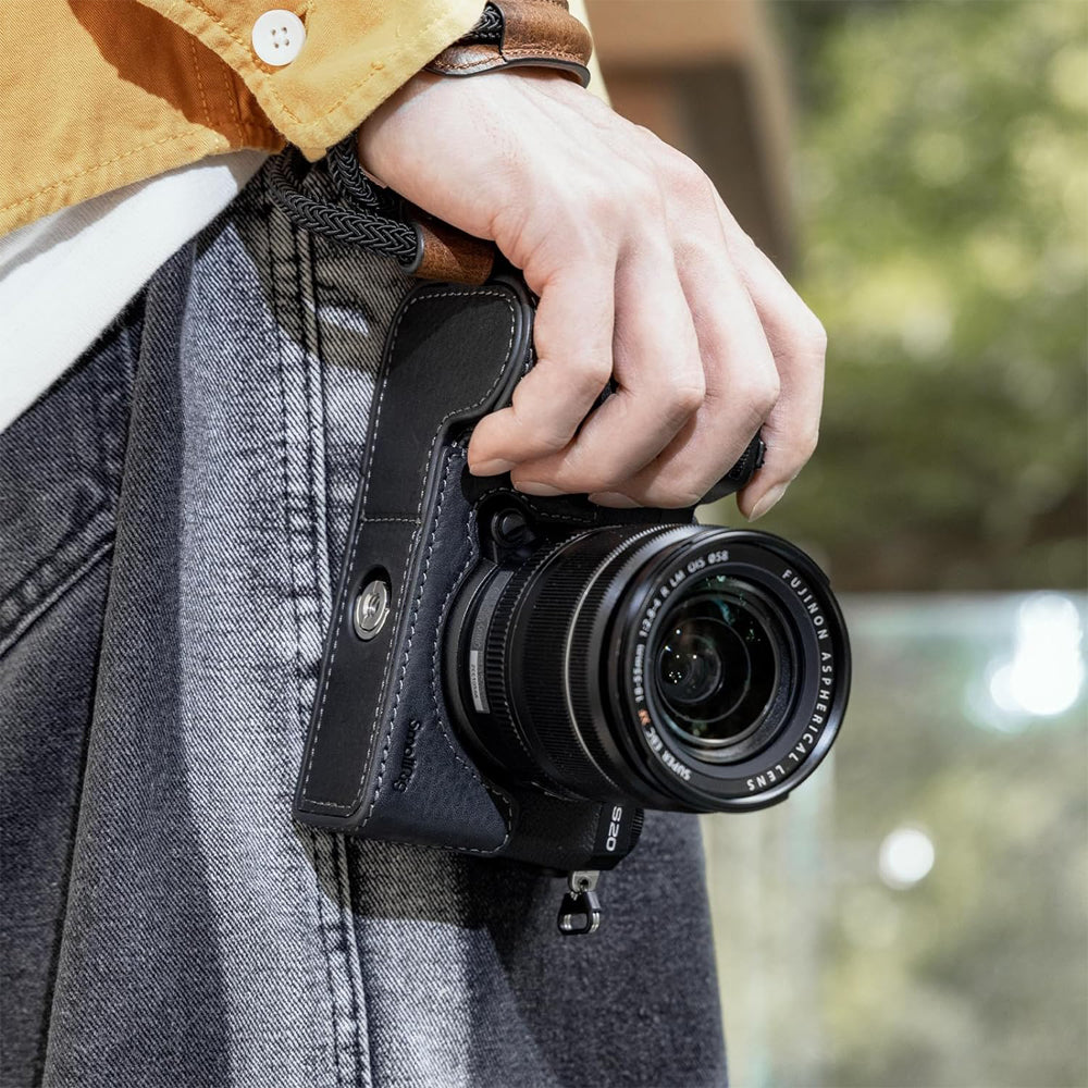 SmallRig Leather Case for Fujifilm X-S20 with 1/4"-20 Threads, Tripod Attachment, Open / Close Design for Battery Compartment | 4232