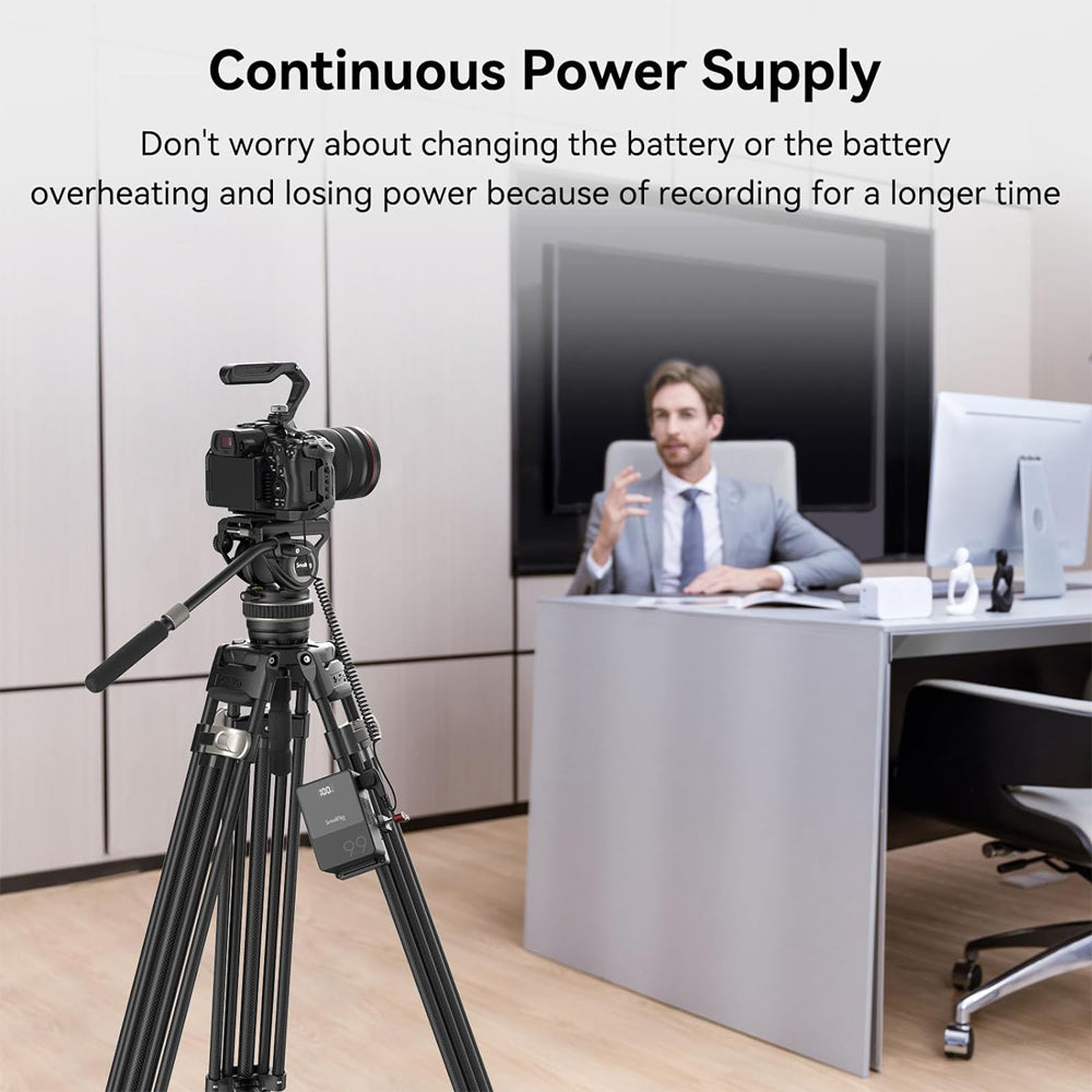 SmallRig Right-Angle Male D-Tap to Canon LP-E6NH Dummy Battery 6.6' Coiled Power Cable with 7-8.4V Output & Upgraded Chip for Full Decoding | 4252