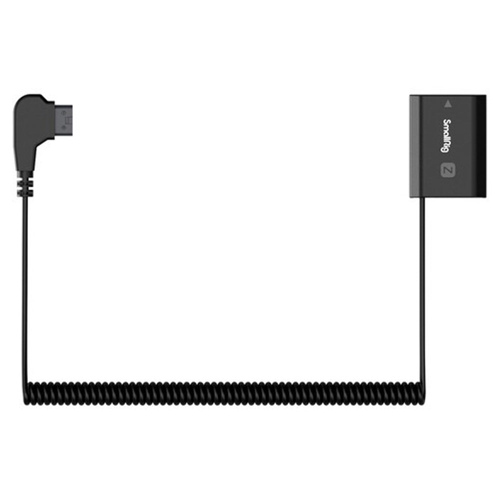 SmallRig Right-Angle Male D-Tap to NP-FZ100 Dummy Battery 6.6' Coiled Power Cable with 8-8.4V Output & Upgraded Chip for Full Decoding | 4253B