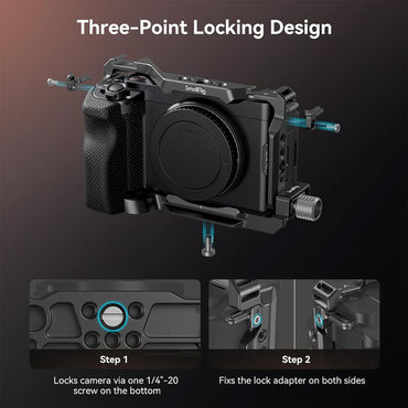SmallRig Aluminum Formfitting Full Camera Cage Kit for Sony ZV-E1 with Silicone Handle Grip, Arca-Swiss Plate, HDMI Cable Clamp, 1/4"-20 Threaded Screw & Hole, ARRI 3/8" -16 Locating Holes, Dual Cold Shoe Mount, QD Socket Support | 4257