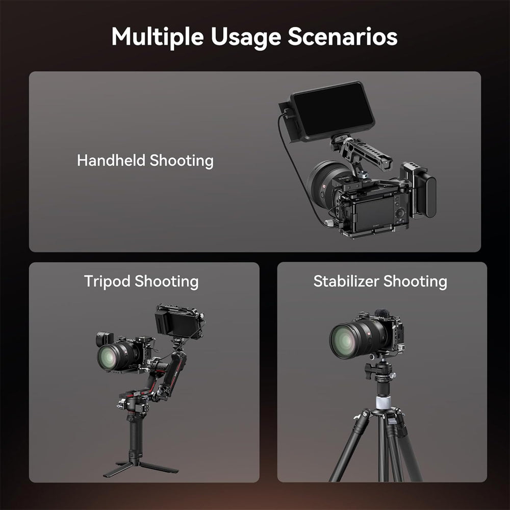 SmallRig Aluminum Formfitting Full Camera Cage Kit for Sony ZV-E1 with Silicone Handle Grip, Arca-Swiss Plate, HDMI Cable Clamp, 1/4"-20 Threaded Screw & Hole, ARRI 3/8" -16 Locating Holes, Dual Cold Shoe Mount, QD Socket Support | 4257