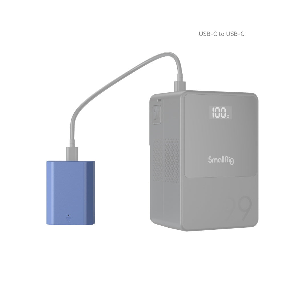 SmallRig NP-FZ100 Rechargeable Li-Ion Battery Pack 2400mAh 7.2V with 0.6m USB Type C Charging Cable for Sony Alpha, A1,A7C,A7R IV,A7 III,A9 II,A7S III,A7R III,A7R V,A6700,A6600 | 4265B