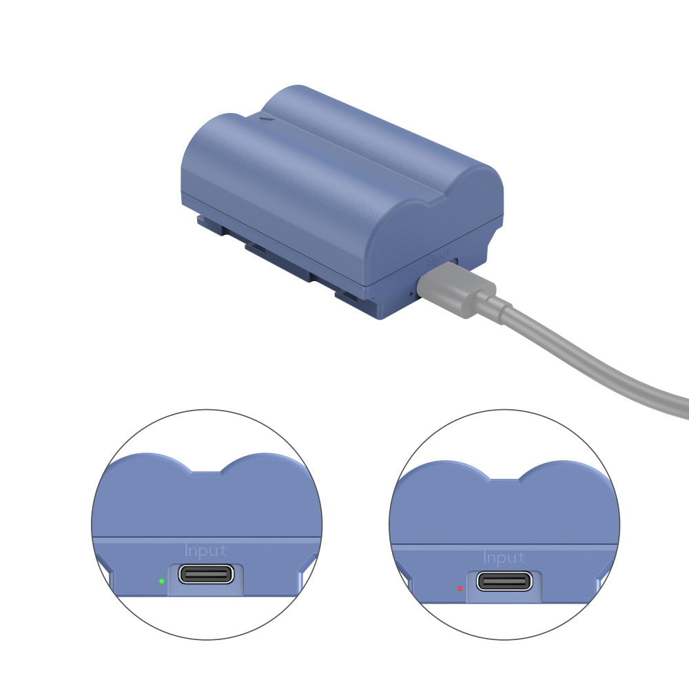SmallRig (LP-E6NH / NP-FZ100 / NP-W235) Rechargeable Li-Ion Battery Pack 2400mAh 7.2V with 0.6m USB Type C Charging Cable for Canon EOS, Sony Alpha, Fujifilm X Series DSLR Mirrorless Cameras | 4264 4265 4266