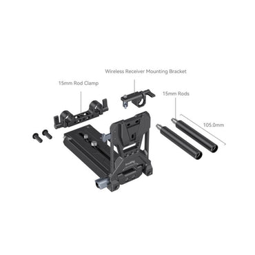SmallRig V-Mount Battery Mount Plate kit with 15mm LWS Base Kit, 4.7" Length, Extend Baseplate Up to 3.9", 180 Degree Folding V-lock Plate for Sony Fx6, Canon C70, Panasonic BGH1/BS1H, KOMODO, Z CAM