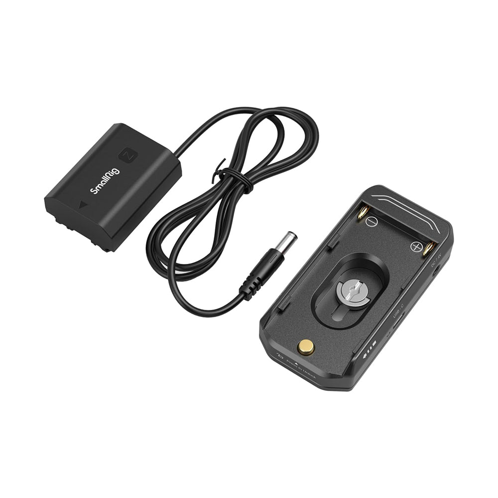 SmallRig L-Series / NP-F Battery Adapter Plate with NP-FZ100 Battery Kit (Advanced Edition) with 36W USB-C Input / Output Port, LED Status Indicators and Cage with 1/4"-20 Screw for Select Sony Cameras | 4341