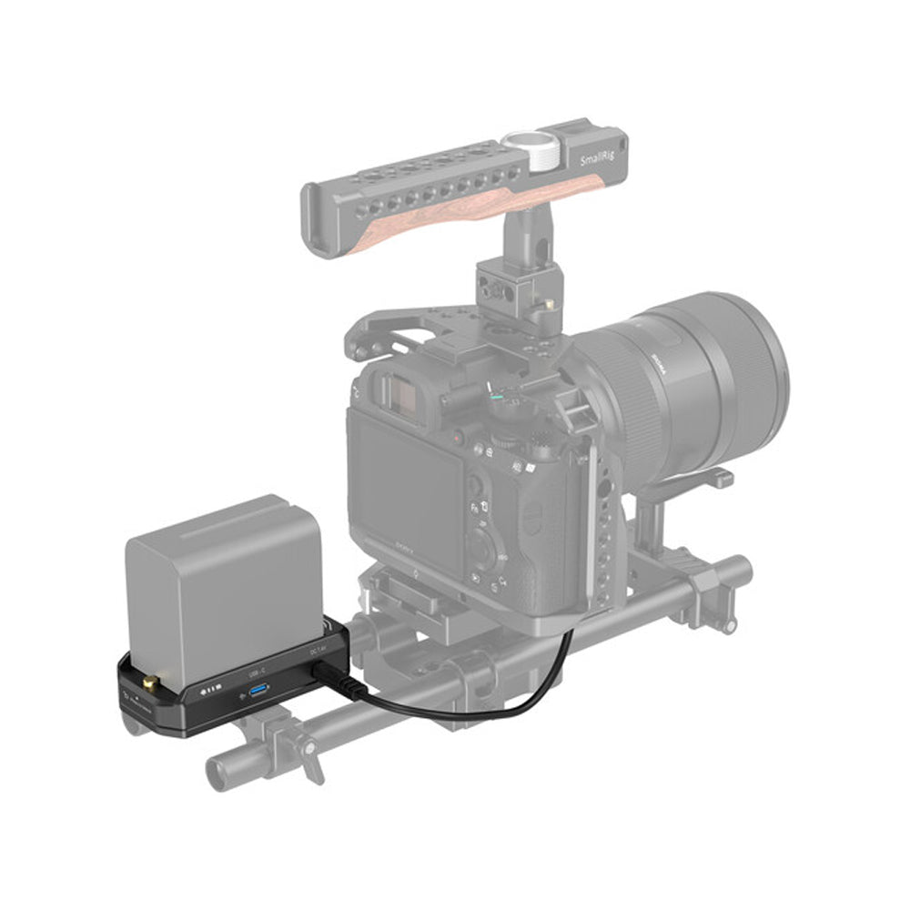 SmallRig L-Series / NP-F Battery Adapter Plate with NP-FZ100 Battery Kit (Advanced Edition) with 36W USB-C Input / Output Port, LED Status Indicators and Cage with 1/4"-20 Screw for Select Sony Cameras | 4341