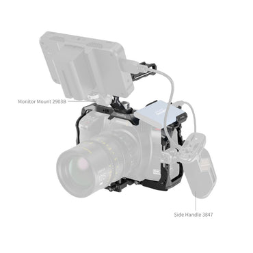 SmallRig Basic Cage Kit for Blackmagic Design Cinema and Camera 6K Full Frame with Cable Clamp, 1/4"-20 Camera Mounting, Top Handle, SSD Mount Bracket, ARRI Accessory Threads, Shoe Mount, TO Rail and QD Ports | 4574