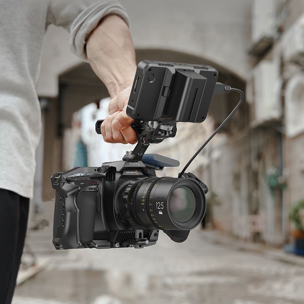 SmallRig Basic Cage Kit for Blackmagic Design Cinema and Camera 6K Full Frame with Cable Clamp, 1/4"-20 Camera Mounting, Top Handle, SSD Mount Bracket, ARRI Accessory Threads, Shoe Mount, TO Rail and QD Ports | 4574