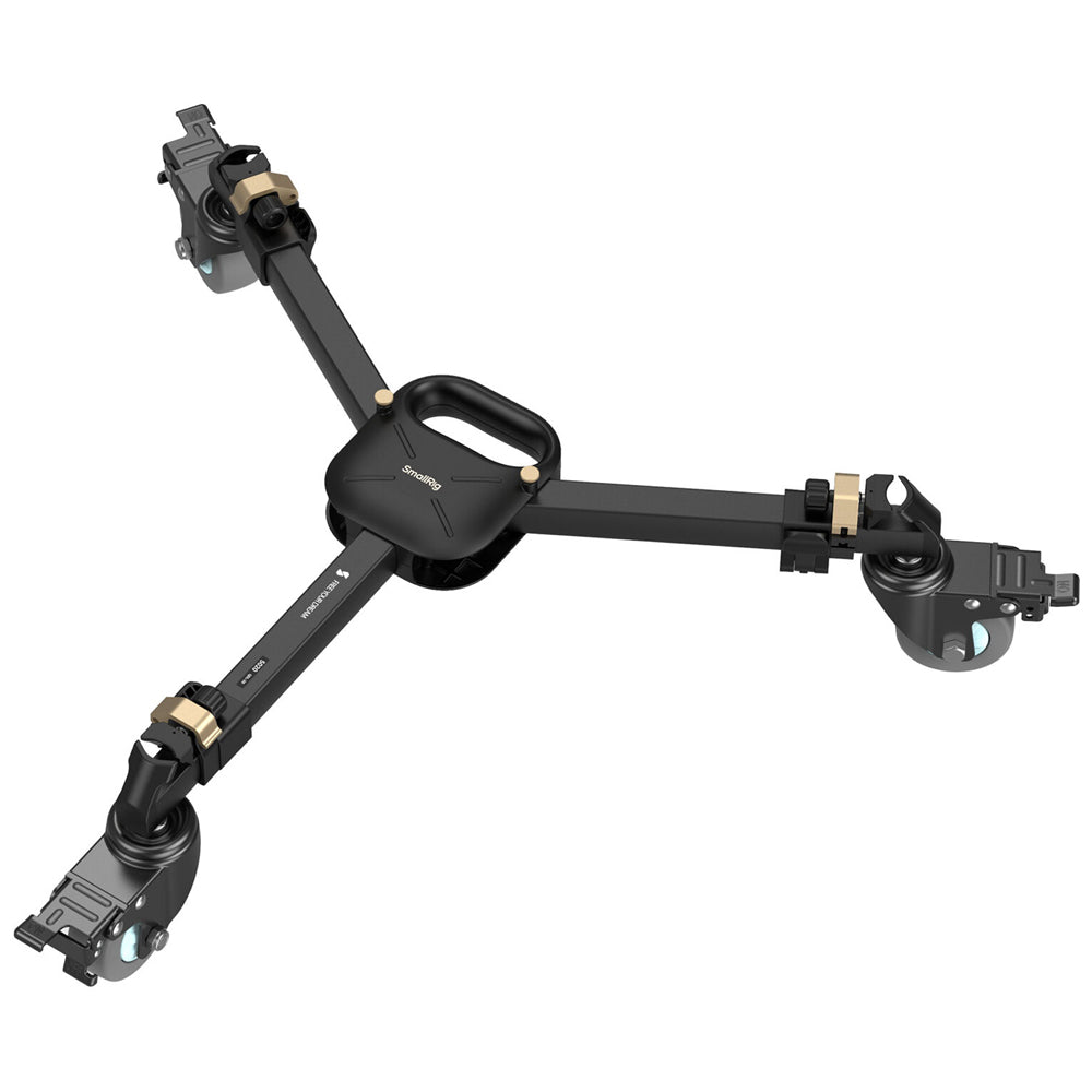 SmallRig Universal Heavy Duty Tripod Dolly Aluminum Alloy with Adjustable Buckles, Foot Pedal Quick Lock Wheels, 3" Soft Rubber Wheels and 20Kg Max Load Capacity