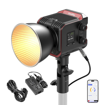 SmallRig RC100B COB LED Standard / Pro 97+ Bi-Color Palm-Sized Video Light w/ Reflector, V-Mount Battery Plate, Noise-Free Cooling Fan, 12 Light Effects, Onboard & Wireless Control for Photography, Filmmaking & Studio Lighting | 4893 5094