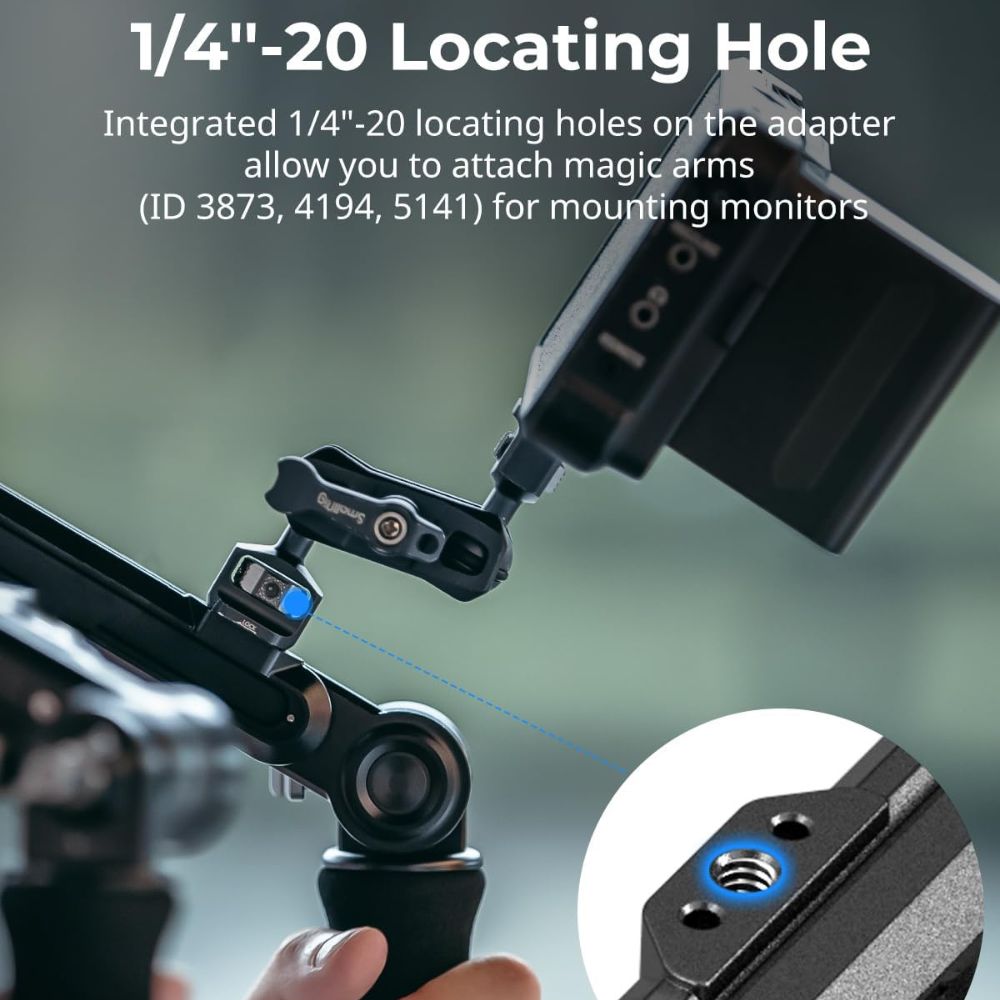 SmallRig Shoulder Rig Dual-Handle for 15mm LWS Rods, One-Touch Rotation, Adjustable Shoulder Mount with ARRI Rosette & Cable Clips for DSLR Mirrorless Cinema Cameras | 5205