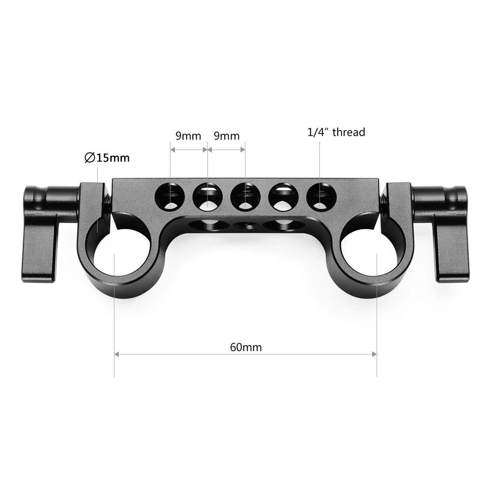 SmallRig Super Lightweight LWS Rod Bracket V3 with 15mm Diameter, 1/4"-20 Threads and Thumb-Lever Rod Locks for Battery Plate, Camera Cage and Shoulder Pad Mountings 942