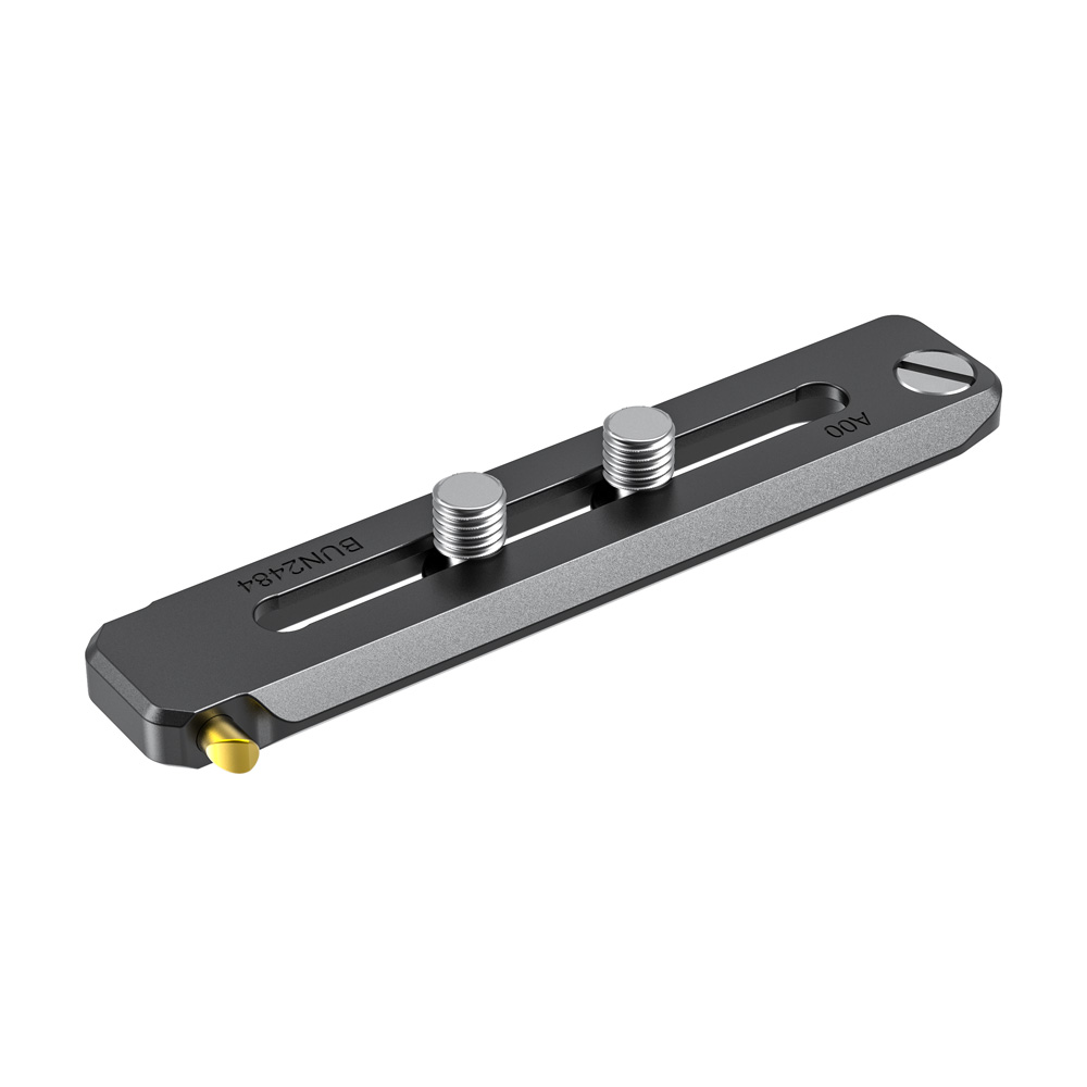 SmallRig 90mm Universal Low-Profile NATO Rail with Hex Spanner, Slide Hollow Hole, 1/4"-20 Mounting Screws and Spring-Loaded Safety Pins for NATO Accessory Clamps, Handle and Monitor Holders BUN2484B