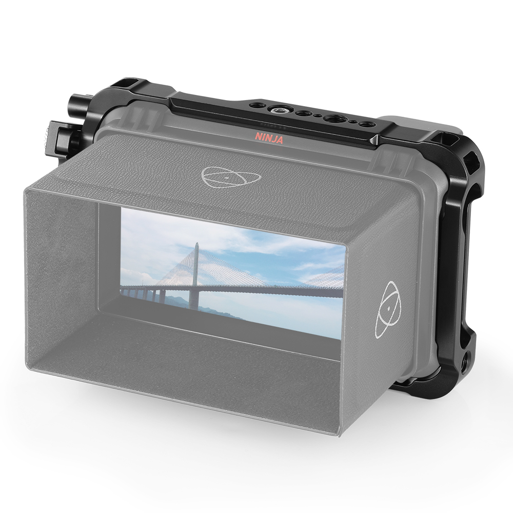 SmallRig On-Camera Monitor Cage with HDMI Cable Clamp, Anti-Shedding Drive Locks, NATO Rail, 1/4 & M3 Screw, Hex Spanner for Atomos Ninja V and V Plus 5" 4K HDMI Recording Video Monitor CMA2209