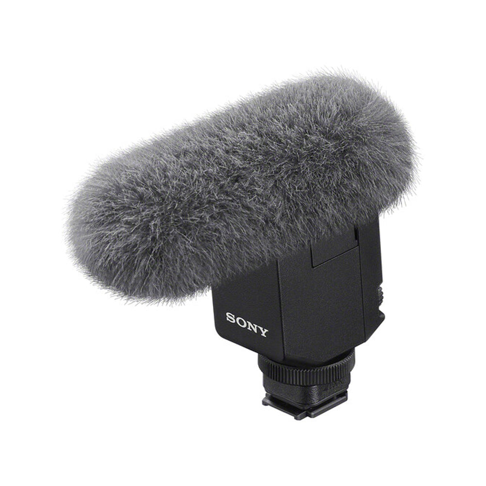 Sony ECM-B10 Compact Camera Mount Digital Shotgun Microphone with Digital Audio Transmission, Noise Suppression, Shock and Vibration-Resistant, Windscreen for Content Creator, Podcaster, Videographer