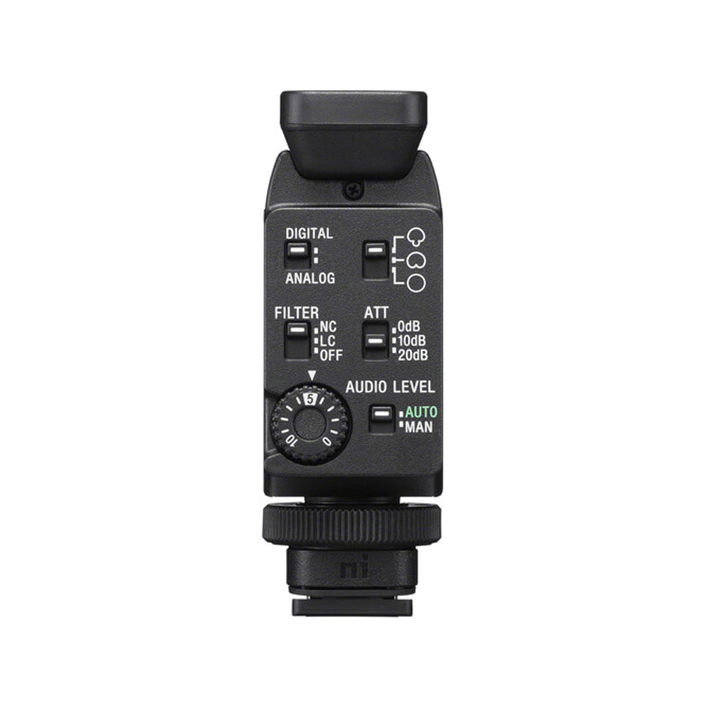 Sony ECM-B10 Compact Camera Mount Digital Shotgun Microphone with Digital Audio Transmission, Noise Suppression, Shock and Vibration-Resistant, Windscreen for Content Creator, Podcaster, Videographer