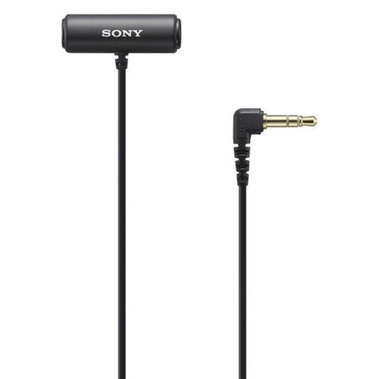 Sony ECM-LV1 3.5mm TRS Plug-in Wired Stereo Lavalier Microphone for Sony Digital Cameras, Handycam Camcorders, Smartphones, PC, Laptop, Transmitters and Recorders with Omni-directional Mic Capsules