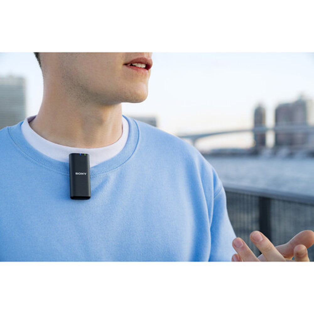 Sony ECM-W2BT Wireless Bluetooth Microphone System for Sony Digital Cameras with Up to 200m Sound Range, Wireless Multi Interface Shoe Connection Audio Receiver and Clip-on Transmitter for Vlogging
