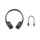SONY WH-CH520 On-Ear Wireless Headphones with Bluetooth 5.2, Microphone, Type-C, EQ Settings, Headphones Connect App, DSEE Audio Restoration, 30mm Driver and 50 Hours Playback for Phone, Laptop, Computer - Black, Cream, Blue, White