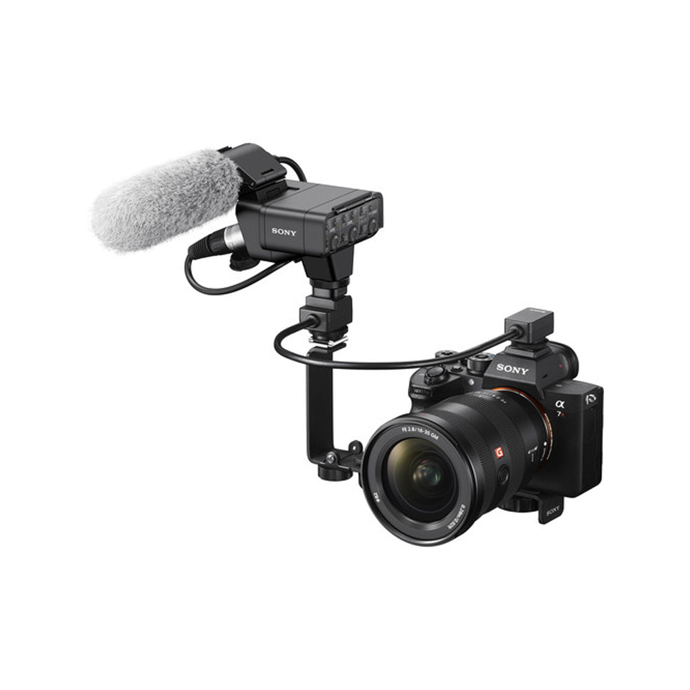 Sony XLR-K3M Dual Channel Digital XLR Audio Adapter with ECM-XM1 Supercardioid Shotgun Microphone Kit for Sony DSLR and Mirrorless Camera with Wireless and Wired Cable Multi Interface Shoe Connection