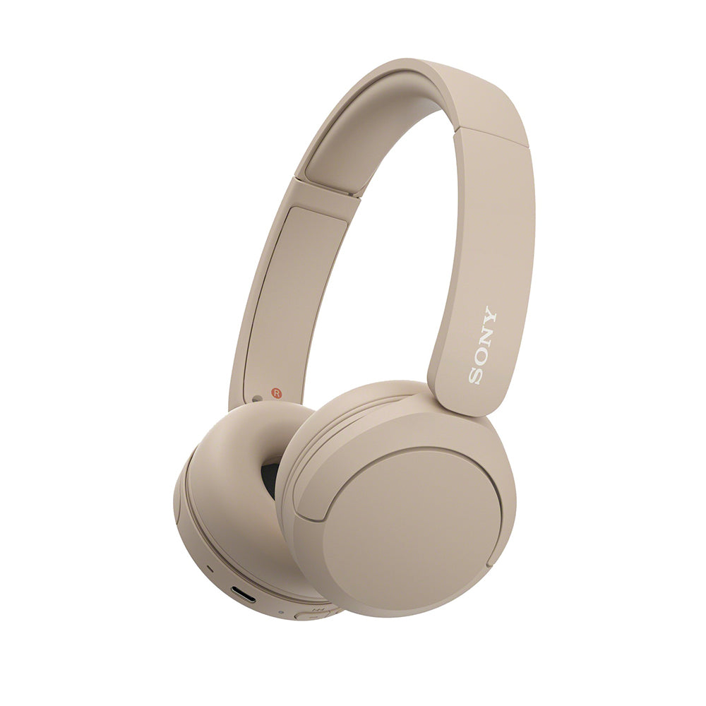 SONY WH-CH520 On-Ear Wireless Headphones with Bluetooth 5.2, Microphone, Type-C, EQ Settings, Headphones Connect App, DSEE Audio Restoration, 30mm Driver and 50 Hours Playback for Phone, Laptop, Computer - Black, Cream, Blue, White