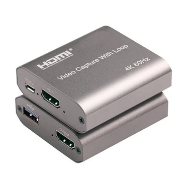 ArgoX HDMI to USB3.0 Video Capture with Loop, 4K 60Hz, USB3.0 to Micro USB Cable, 3.5mm Stereo Output, Support 18Gbps and TMDS Clock, Deep Color, AWG26 HDMI Supported, Support Uncompressed YUY2, VLC/ OBS/Amcap | HDVC12