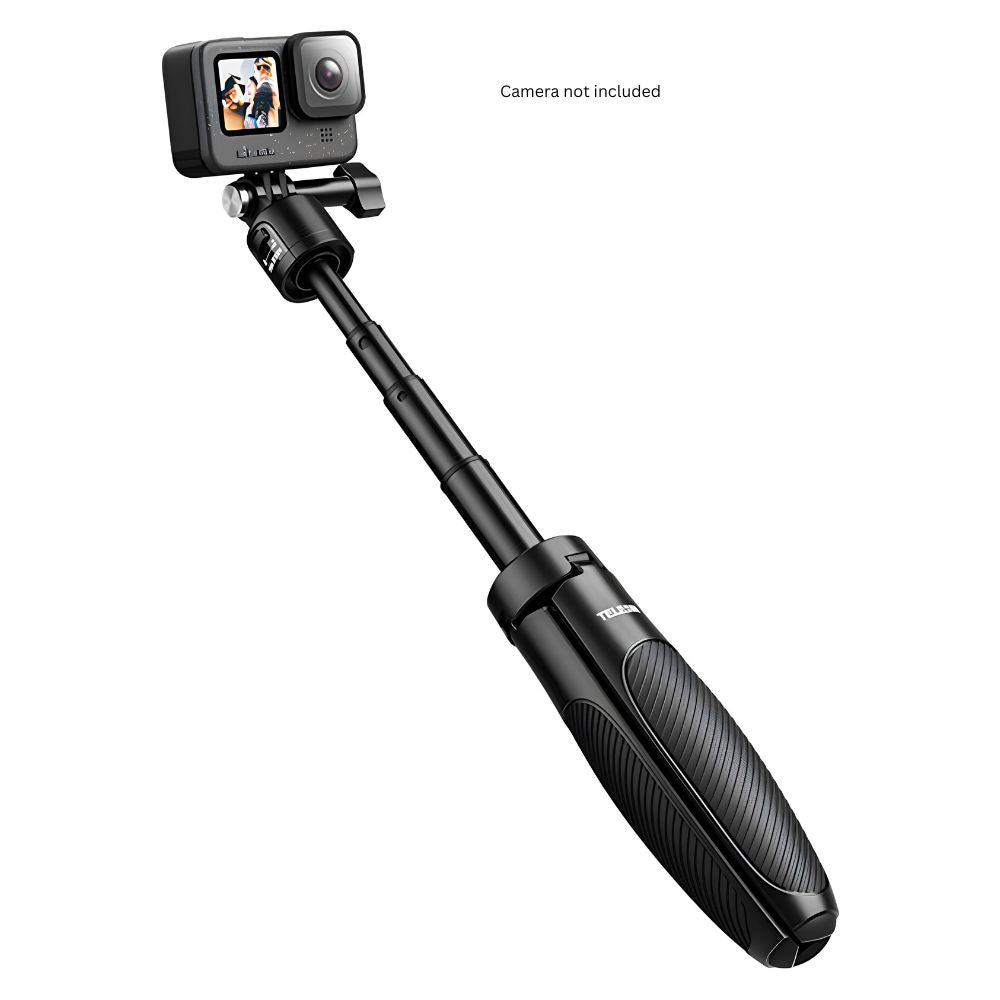 TELESIN Selfie Stick 2.0 Mini Tripod Handgrip with Twist Locks with QR Quick Release 3-Prong Mounting 4 Section Max 40cm Max Height