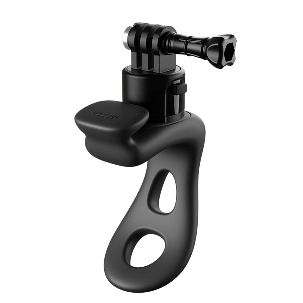 TELESIN Handlebar Elastic Silicone Mount for Bike Motorcycle 360 Degree Rotation, QR Quick Release Design for GoPro Insta360 DJI Action Cameras